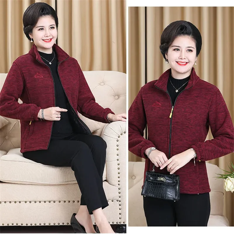 Herbst Winter Baumwolle Kleidung Mantel Frauen neue Mode Fleece verdicken Jacke Stehkragen Reiß verschluss Tasche Oberbekleidung weiblich