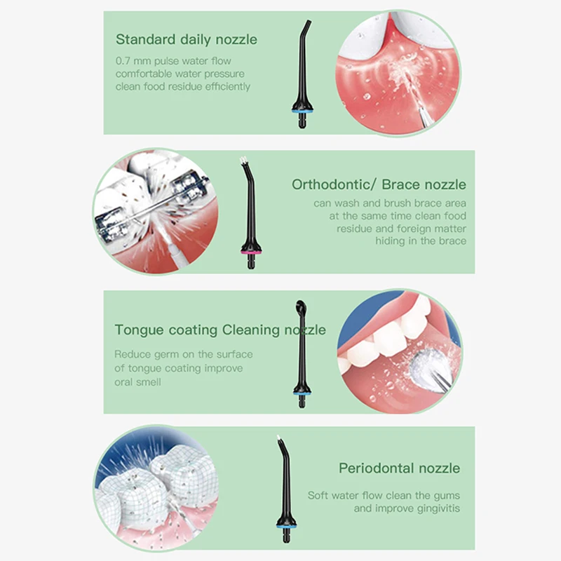 Xiaomi Youpin Oral Irrigator ทันตกรรมแบบพกพา Water Flosser Jet 5โหมด IPX8กันน้ำฟันทำความสะอาดช่องปาก Irrigator น้ำ