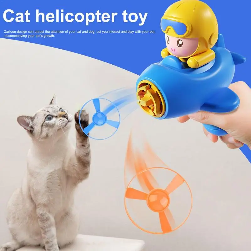 Cat Fetch Toy Disc Launcher Dog Tracking Propeller Toy Pet Training Tracking Self Suspension Tracks For Hunting Cats Dogs