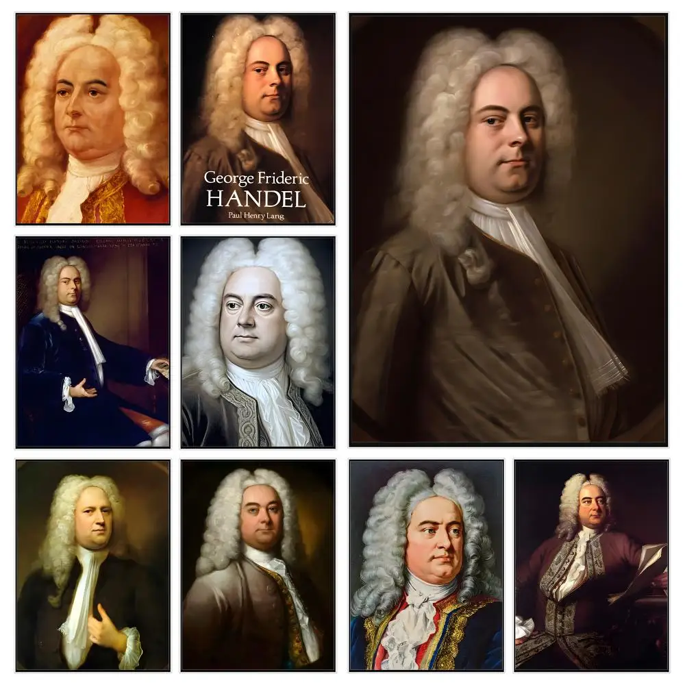 Classical Composer George Frideric Handel Poster Trendy Aesthetic Wall Decor for Dorm & Bedroom