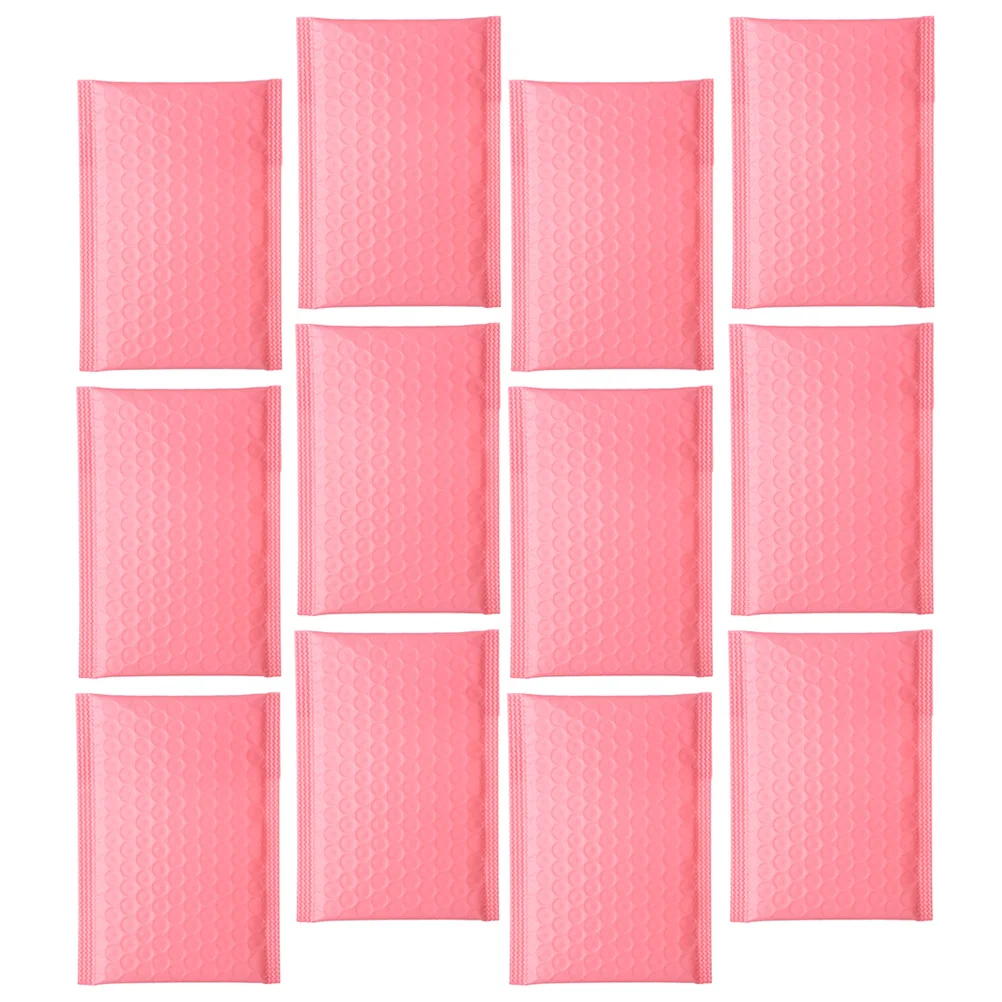 100 قطعة أكياس تغليف الهدايا فقاعة البريدية للشركات الصغيرة المغلفات المبطنة لوازم الشحن الذاتي ختم الوردي البريدية ل #4