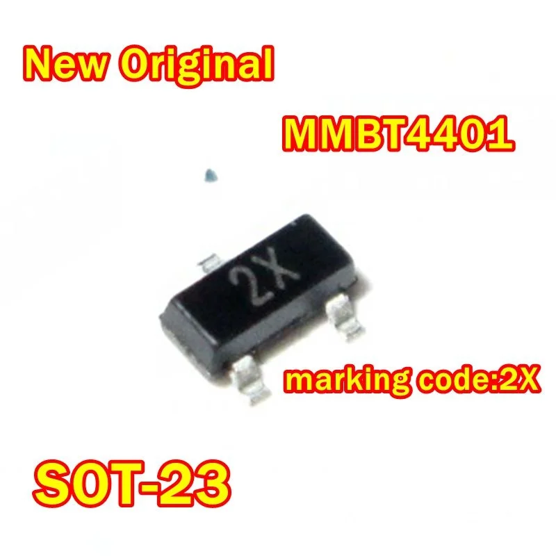 10Pcs to 1000Pcs New Original Mmbt4401 Sot-23 Marking Code:2X Npn General Purpose Amplifier