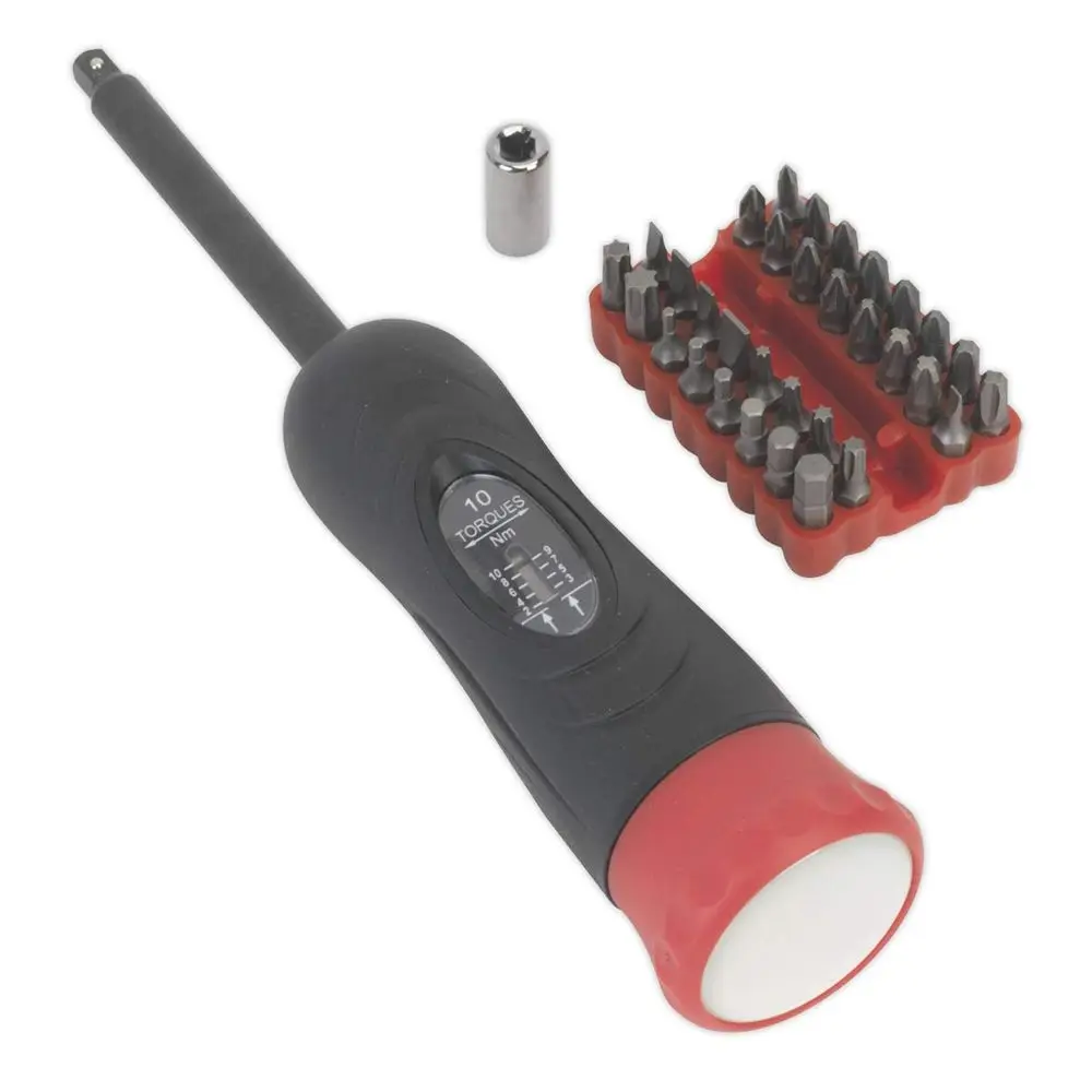 

1/4 Square Drive Torque Screwdriver Kit, 2-10Nm, 34-Piece Set