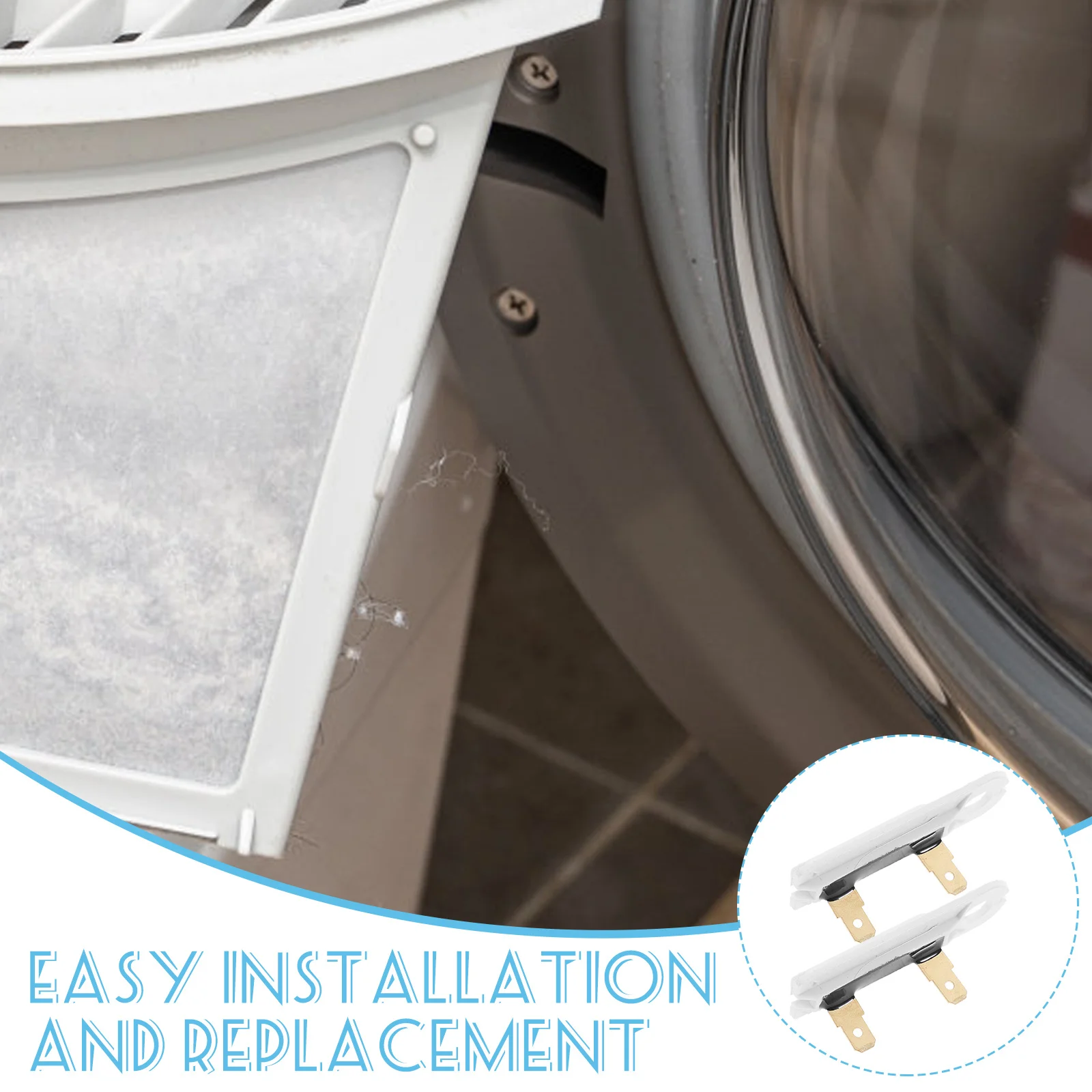 

Thermal Fuse 3392519 White Long Slim Design for Dryer Washing Machine Replacement Parts Temperature Control Home Appliance