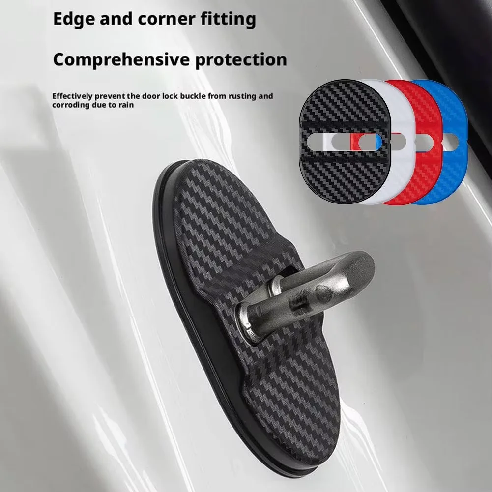4Pcs Car Door Lock Buckle Protection Cover Anti‑Collision Pad For JAC JS3 J2 S5 JS2 S3 T8 Refine J5 J6 J7 J4 T6 T8 Pro T9 Auto A