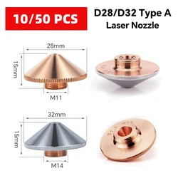 Nozzle for Fiber Laser Cutting Machine Type A H15 M14 Single Double Chrome Nozzles Plated Caliber 0.8-6.0mm Raytools Laser Head