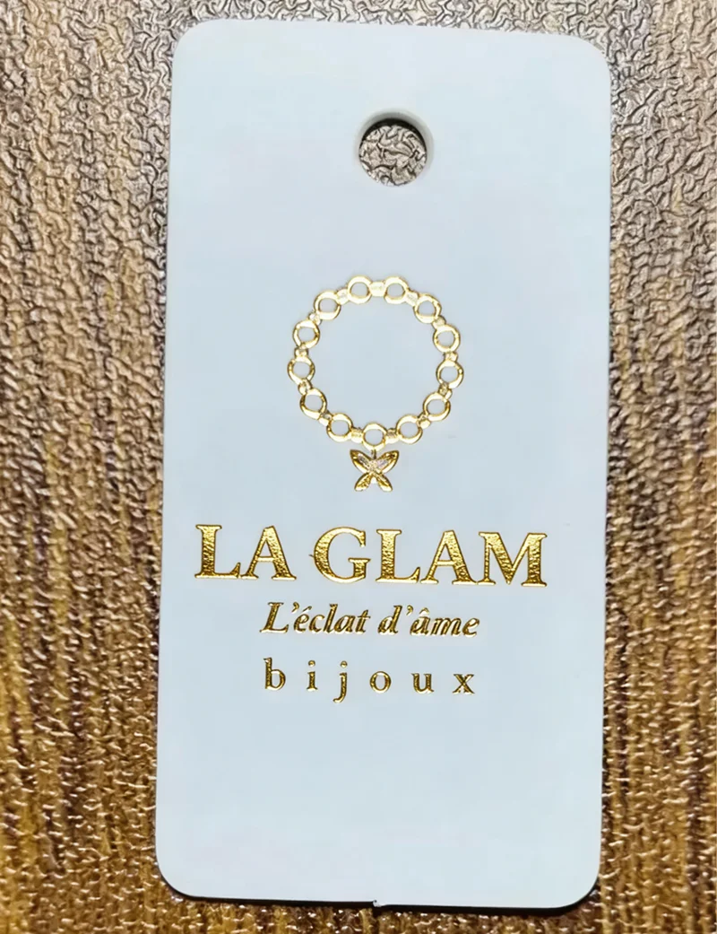 500PCS Custom Tags Paper Labels Clothing Jewellery Business Handmake Jewellery Logo Design Hang Personalized Tag