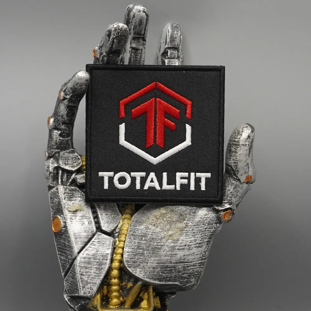 TOTALFIT bestickter Aufnäher, Applikation zum Aufnähen, Punk-Biker-Band-Rock-Kleidungsabzeichen, mit Klettverschluss oder zum Aufbügeln, anpassbar – Detail 1