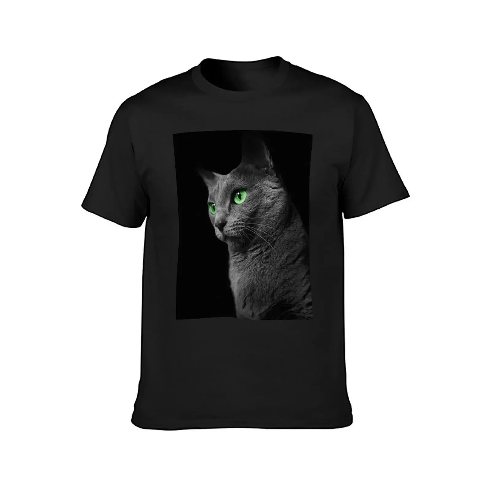 Miss Green Eye. The beautiful Russian Blue. T-Shirt street wear heavyweights mens t shirts casual stylish