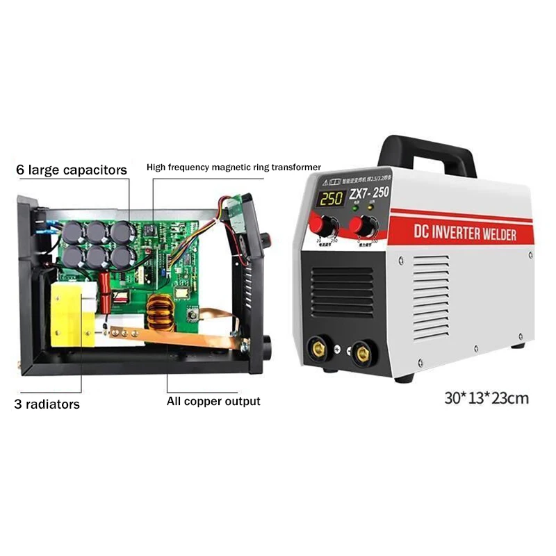 220V 250A 2In1 ARC/TIG IGBT Inverter Arc Electric Welding Machine MMA Welders Power Tools