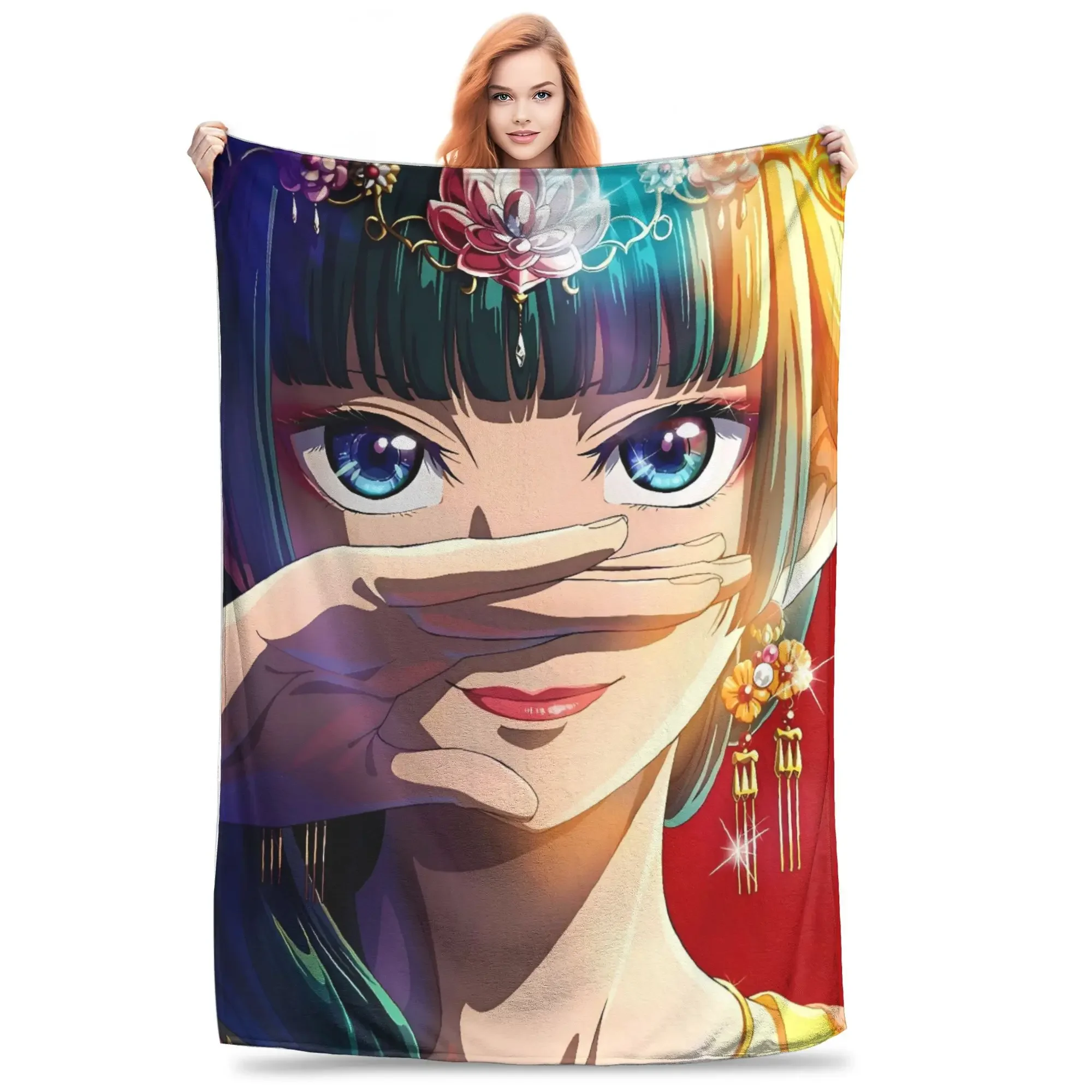Super Warm Throw Blanket  The Apothecary Diaries Maomao Print for Winter Perfect for Couch Chair Sofa Bed ChildFriendly
