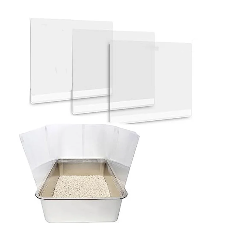 

6X Cat Litter Box Pee Shields, High Sided Litter Box Splash Guard, Seamless Urine Leakage Enclosure