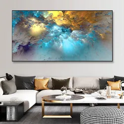 Abstract Colorful Blue Cloud Canvas Painting Landscape Posters And Prints Modern Wall Picture Living Room Home Decor No Frame