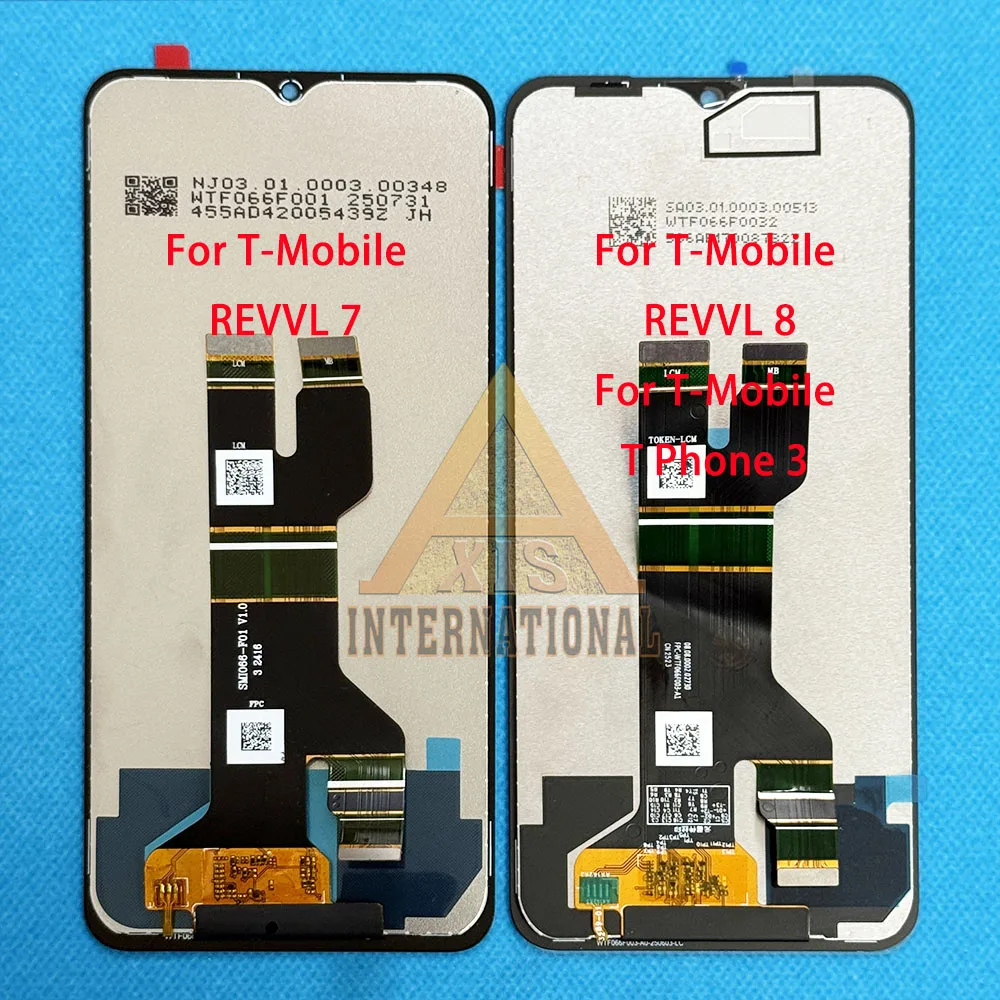 Оригинальный протестирован для T-Mobile REVVL 7/REVVL 7Pro/REVVL 8/T Phone 3, рамка ЖК-дисплея, сенсорная панель, дигитайзер