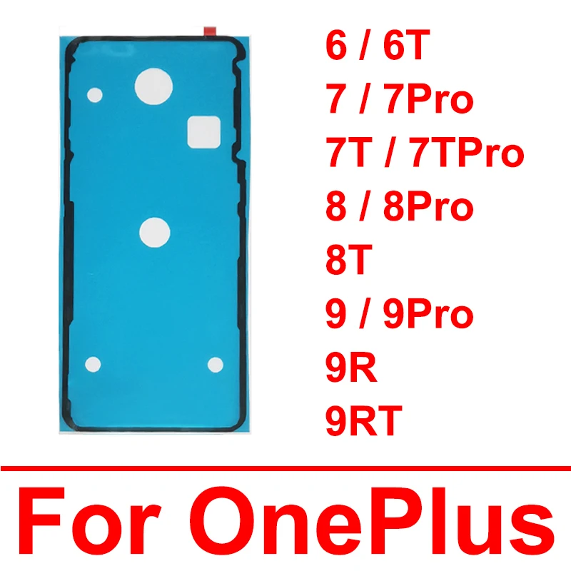 1 Stuk Achterkant Batterij Cover Zelfklevende Sticker Voor Oneplus 6 7 7 7T 8 8T 9 10pro 10r 9r 9rt 10T 11 Nord 2 2T Achterbehuizing Kleefstof