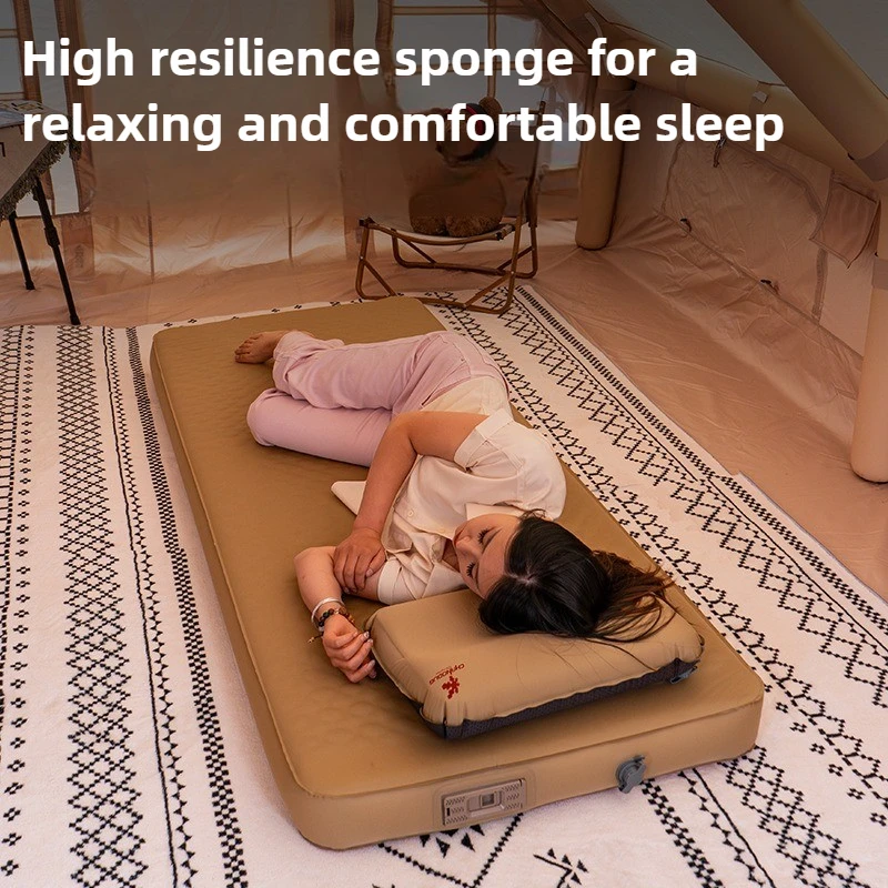 مراتب هوائية خفيفة الوزن قابلة للطي لرحلة التخييم سجادة قابلة للنفخ للسفر مراتب هوائية محمولة خارجية متعددة الوظائف #3