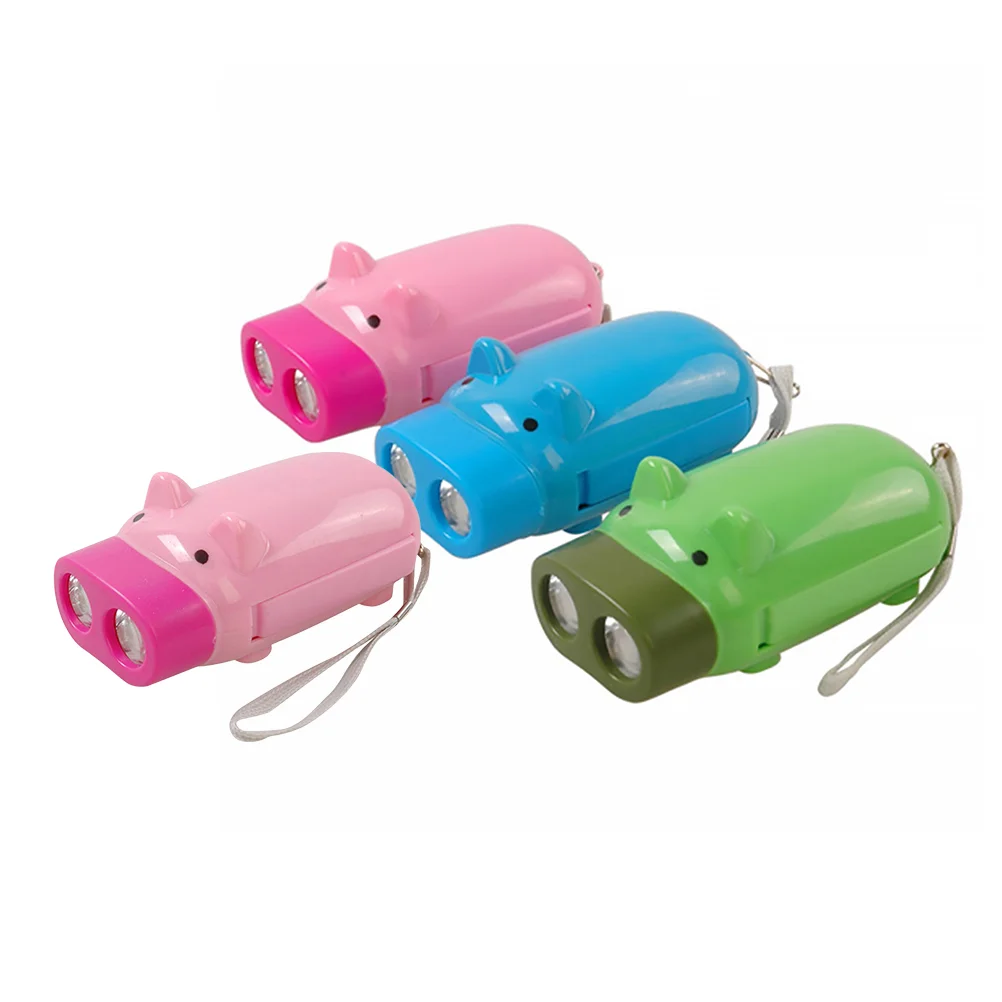 4 Pcs Slide Flashlight Lamp Pig Camping Accessories Convenient Hand Shack Child