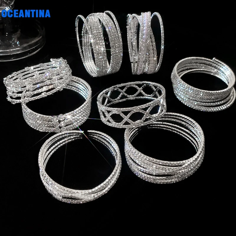 

Chunky Punk Charm Geometric Hollow Wide Bangle Bracelet for Women New Abstract Wrist Jewelry