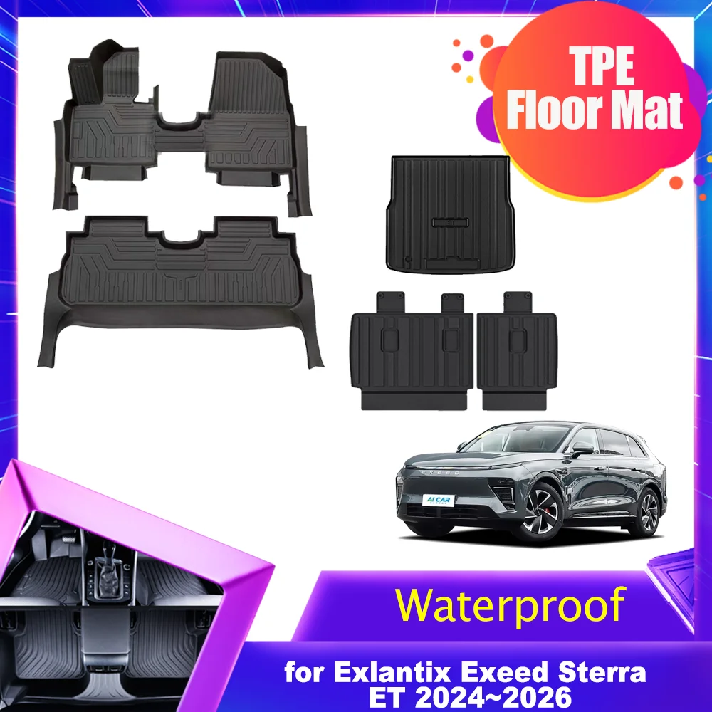

Car Floor Mat for Exlantix Exeed Sterra ET 2024~2026 2025 TPE Liner Trunk Pad Waterproof Foot Protector Cushion Part Accessories