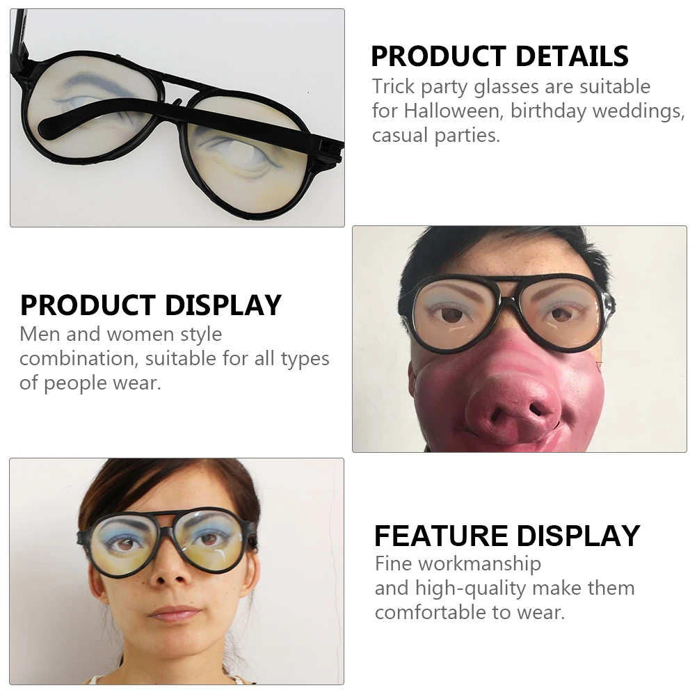 

Funny Glasses Practical Party Supplies Vintage Photo Prop and Woman