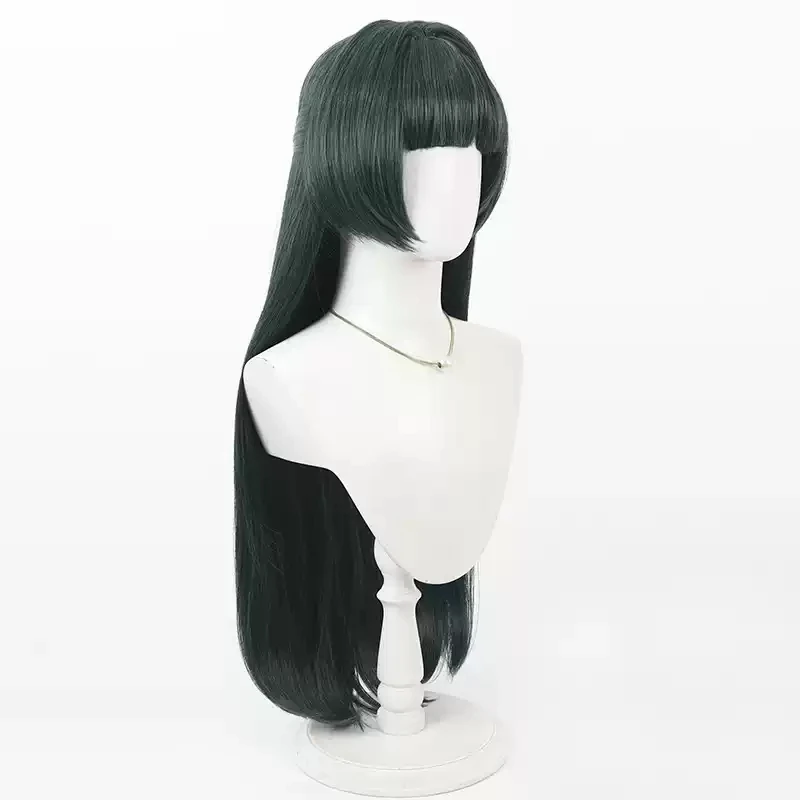 Zenless zona zero astra yao peruca cosplay longo verde enegrecido resistente ao calor cabelo sintético festa de halloween
