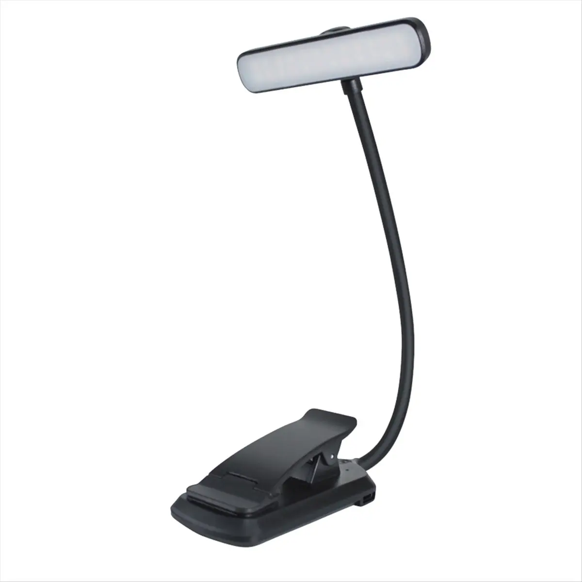 *N21R LED Book Light USB Rechargeable Desk Clip Night Light Mini Rotatable Table Lamp Portable Reading Light for in Bed
