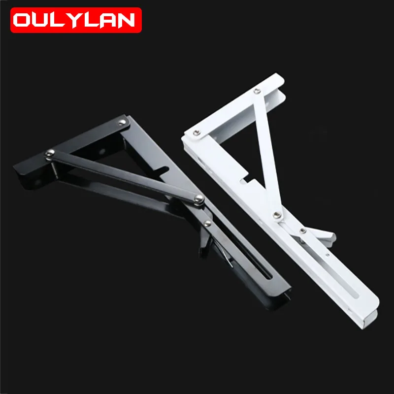 

2PCS/lot Folding Shelf Brackets Stainless Steel Collapsible Shelf Bracket Wall Mounted DIY for TRIANGLE Brackets for Table 2023