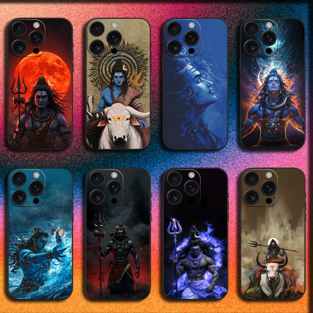 

Lord Shiva Mahadev Of India Phone Case For iPhone 16,15,14,13,12,11,Pro,XS,Max,XR,Plus,SE,Mini Soft Black Cover