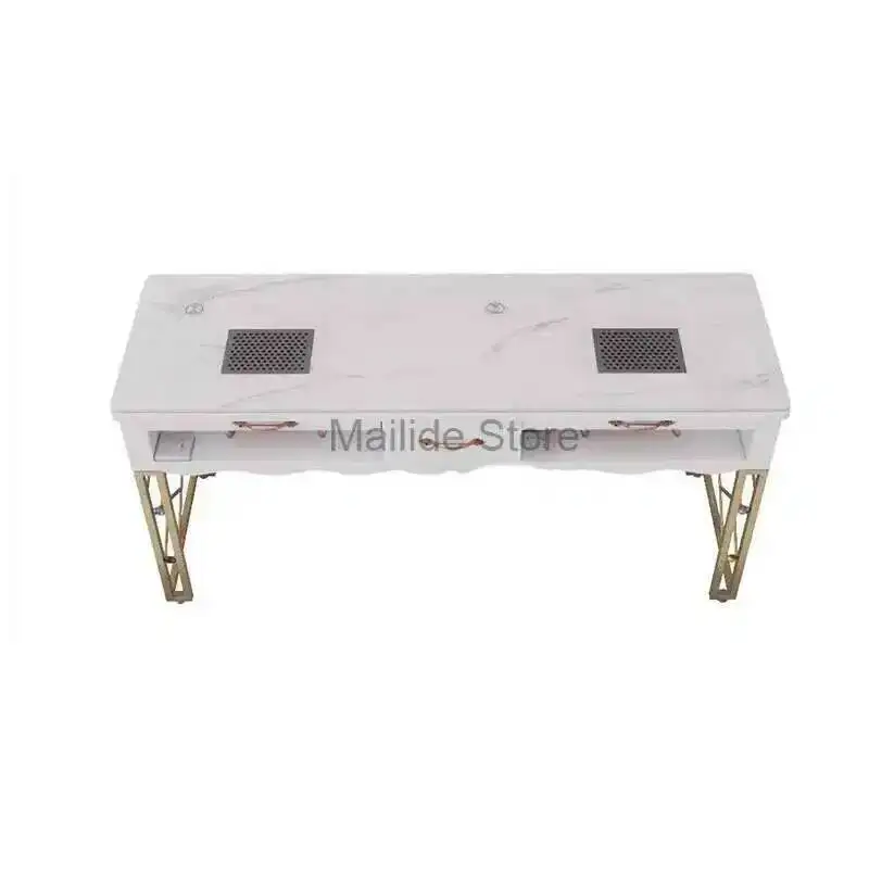 Nordic Tables Commercial Wrought For Iron Nail Furniture Nail Station Light Luxury Upscale Multifunction Marble Manicure Tables