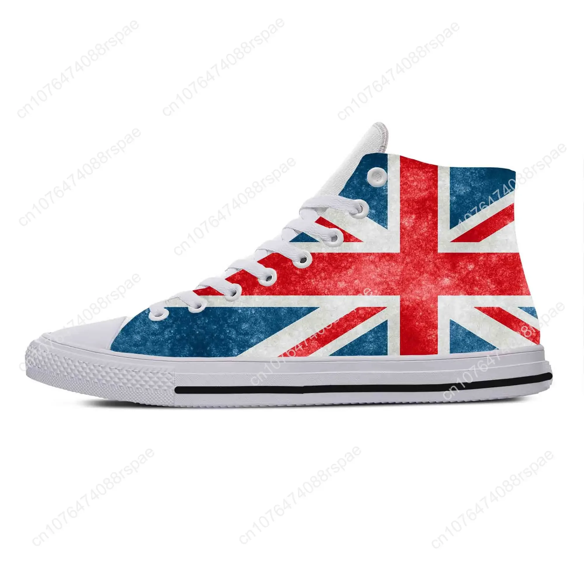 UK England Union Jack British gran bretagna Flag Casual Cloth Shoes High Top confortevole traspirante stampa 3D uomo donna Sneakers