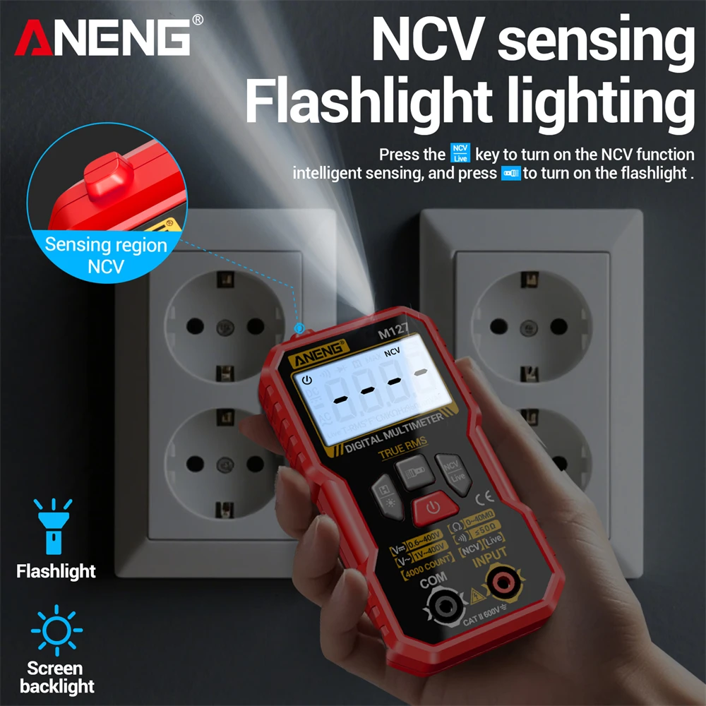 Digital Multimeter Professional Battery Level Tester Kit ANENG AC/DC Voltage Resistance NCV induction Multifunction Meter Tools