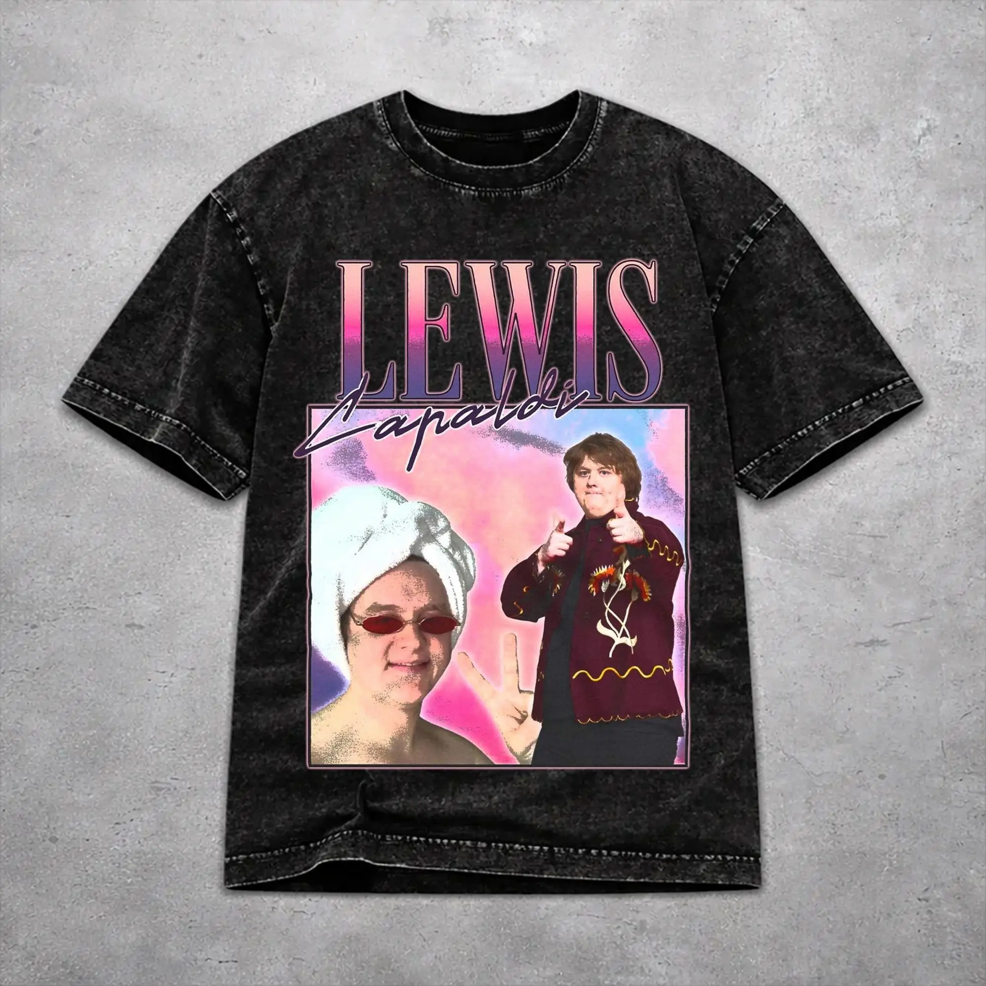 Women Men Lewis Capaldi Tour 2026 T Shirt Printed Washed Cotton  Harajuku T-Shirts