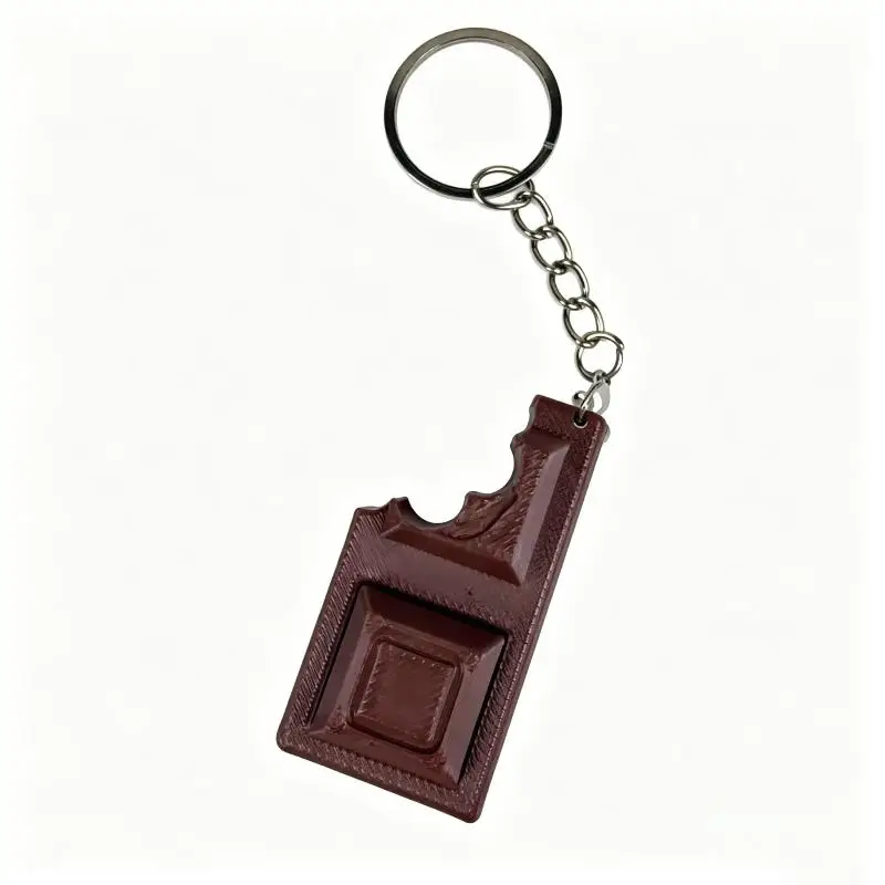 3D Simulated Chocolate Keyboard Fidget Keychain Finger Clicker Stress Relief Decompression Toy For Adults Kids Casual Daily Play