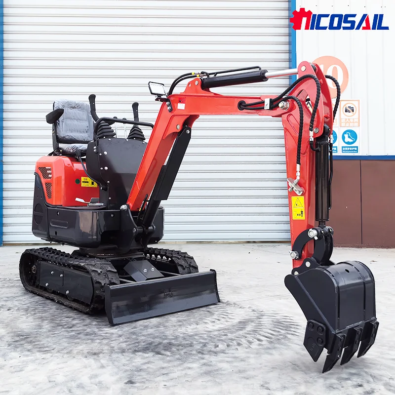تخصيص مزرعة الدفيئة الزاحف حفارة صغيرة 1 طن الهندسة المنزلية داخلي سحق آلة هوك صغيرة #1
