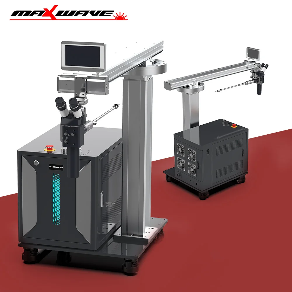 Máquina de solda a laser de fibra Maxwave Molde e soldador de folha fina 200W 300W 500W QCW Laser de fibra pulsado Operação fácil