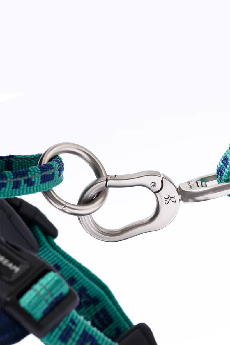 Dog Soft Handle Adjustable Nylon Polyester Lead Leash Large Dog Walking Hands Free Explosion-proof Impact Buffering Leash