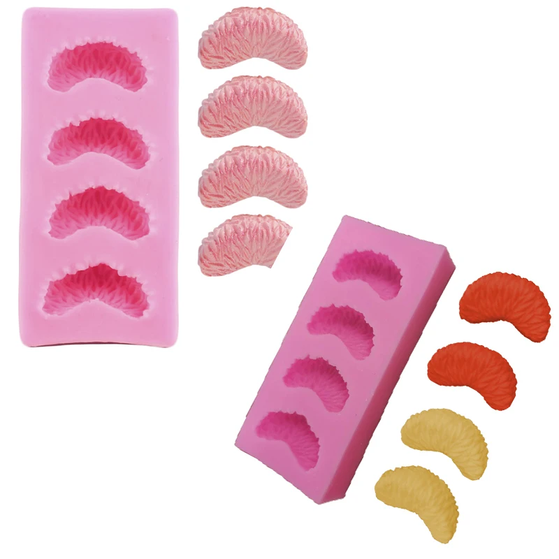 Orangen-Snack-Formen aus Silikon - Fruchtförmige 3D-Silikonform für Orangen-Gummibärchen, Schokolade, Kuchen, Fondant-Topper-Dekoration