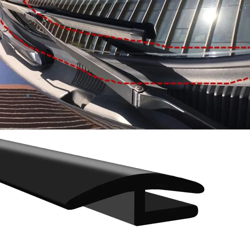 1/1.7/3/5 Meter Length Car Windshield Cowl Rubber Seal Strip Rubber Black Auto Front Rear Windshield Seal All Weather Cuttable