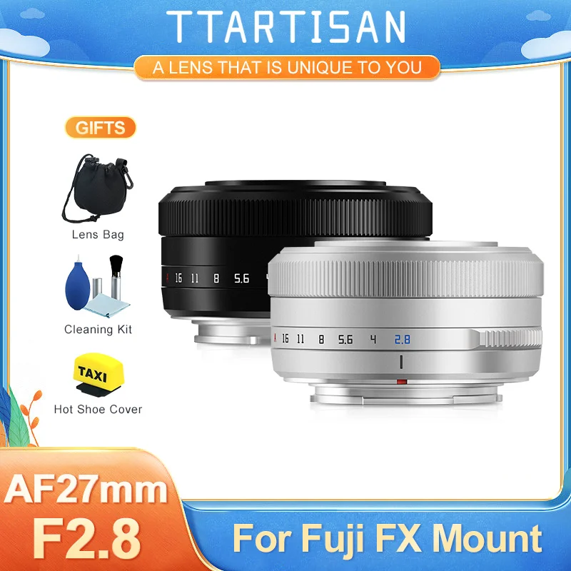 TTArtisan APS-C Auto Focus 27mm F2.8 Large Aperture Lens for Fuji X Mount XF Camera XE4 XT30 XA5 XS10 X100V XT4 XT3 X-PRO1 XH1