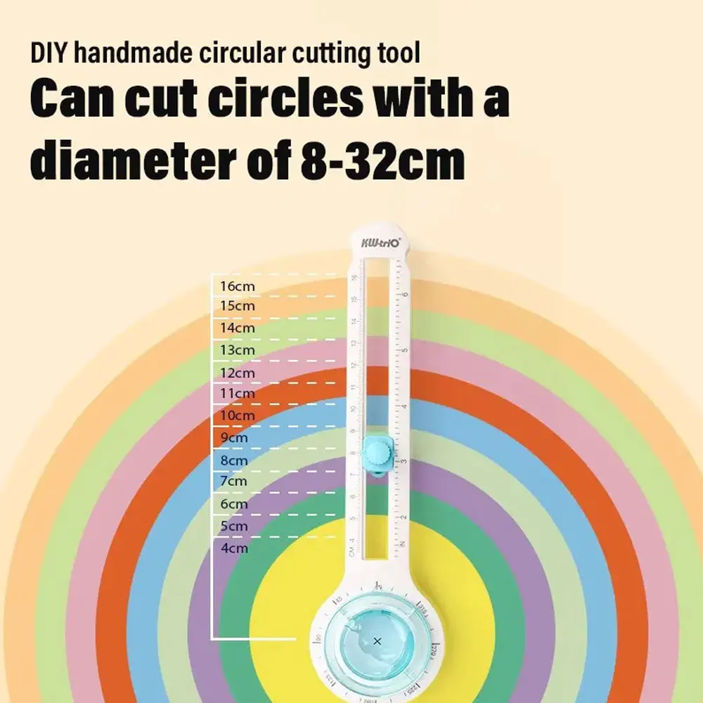 

Lightweight 360° manual paper cutter - made of acrylic, no batteries required, an office essential, can precisely cut circles.