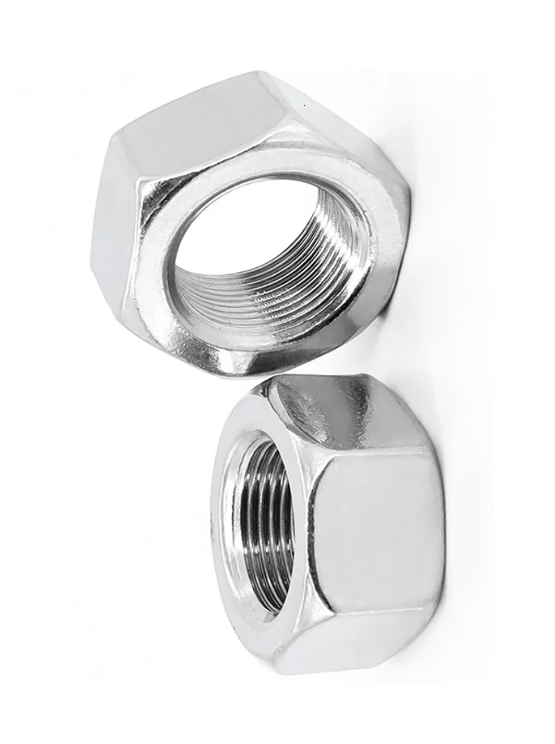 DIN934 Hex Nuts 304 Stainless Steel Hexagon Head Anti-Rust Nuts for Machinery Electronics Furniture DIY Projects Fastener Nuts