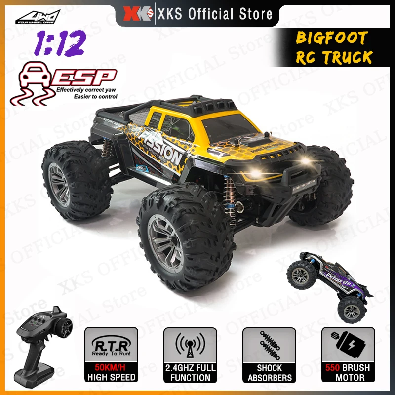 SG1201 SG1202 1/12 RC Car 50Km/H High Speed 2.4G Off Road 4X4 Remote Control Car ESP CLimbing Drift RC Truck Toy Car for Adults