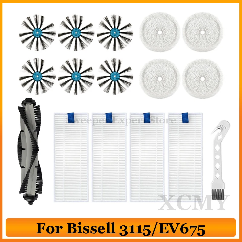 For Bissell 3115/EV675 Robot Vacuum Cleaner Spare Parts Spinwave Hard Floor Expert Wet & Dry Robotic Drum Filter Mop Accessories