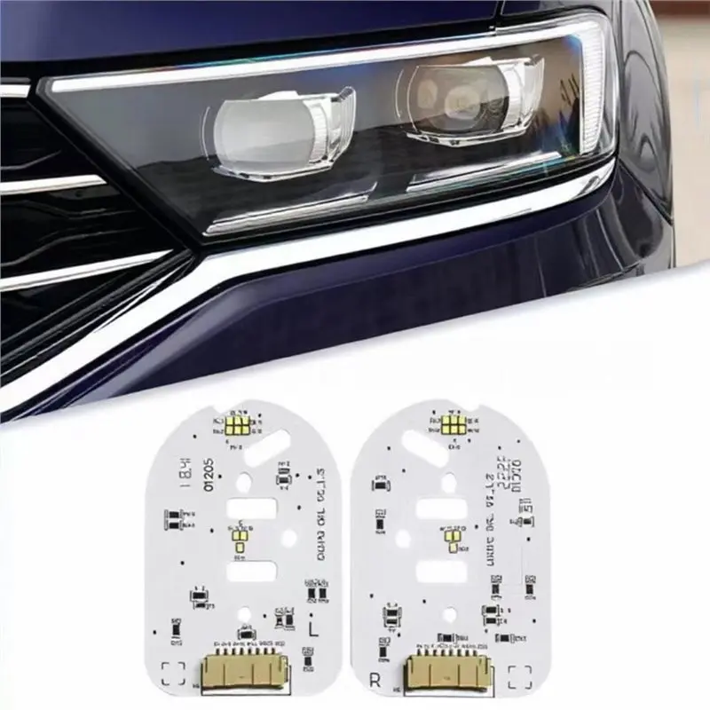 AASS-White Light Source 1Pair Front LED Daytime Running Light Chip Board For VW T-Roc 2018-2021 Turn Signal Light PCB Board