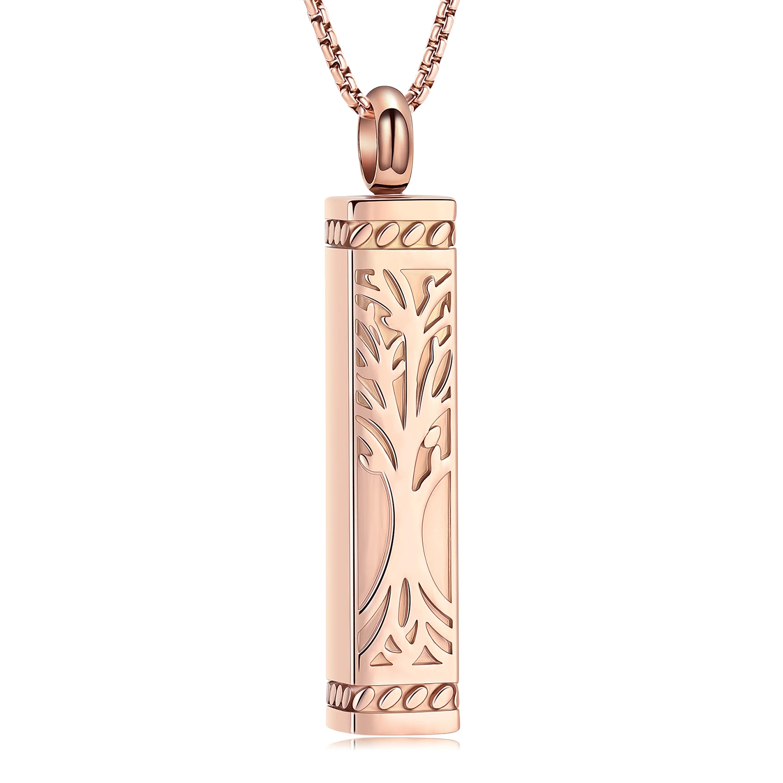 

Cremation Jewelry Tree of Life Urn Necklaces for Ashes for Women Men Stainless Steel Keepsake Memorial Ashes Pendant Necklace