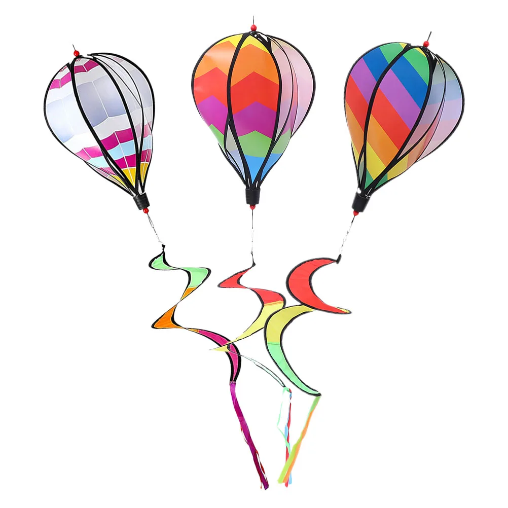 

3pcs Hot Air Balloon Windmill Garden Decorations Outdoor Hanging Spinners Pendant Yard Ornament Wind Spinner Balloon for Lawn
