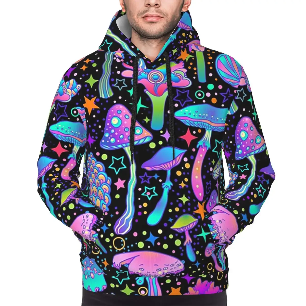 Psychedelic Magic Mushrooms Print Lava Hoodies Harajuku Pullover Autumn Winter Men Women Sweatshirts Long Sleeve Tops