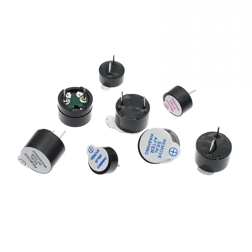 100 Stück aktiver Summer 3 V 5 V 12 V magnetischer langer Dauerton-Alarmton 12 * 9,5 mm Mini-Aktiv-Piezo-Summer, für Arduino – Detail 6