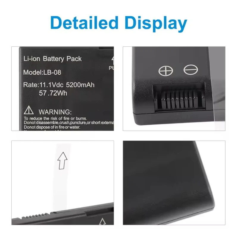 LB-08 12-100-0003 11.1V 5200mAh 57.72Wh Replacement Li-ion Battery for Biolight BLT A5 A6 A8 Q3 Q4 Q5 V6 E70 F90 Patient Monitor