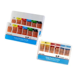 Disposable Dental Gutta Percha Point Tips 5 Boxes GP 02/04/06/F #15-40 Taper Dentist Root Canal Filling Cone Pole With Scale